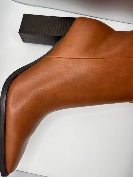 Nine West Tall Leather Riding Boots in Brown - Picture 2 of 6